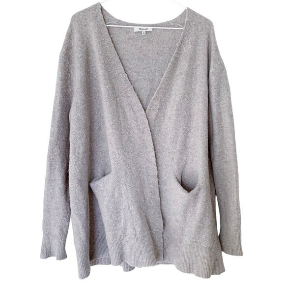 Madewell Grey Ryder Longline Cardigan Sweater Wool Alpaca Blend size medium - Picture 3 of 7